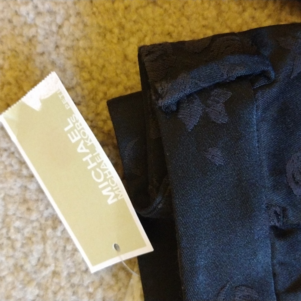 Michael Michael Kors Petite Black Floral Dress Pants - Picture 3 of 9